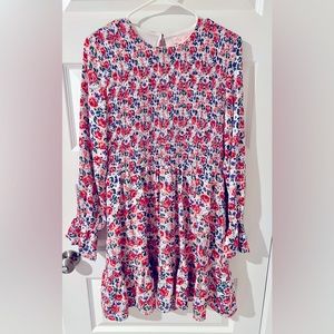 Pink Lily Smocked Floral Dress